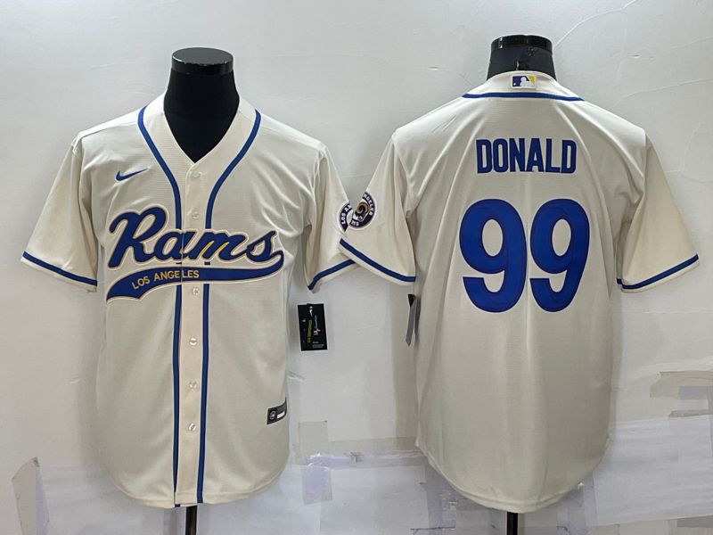 Men Los Angeles Rams #99 Donald Cream 2022 Nike Co branded NFL Jersey->buffalo bills->NFL Jersey